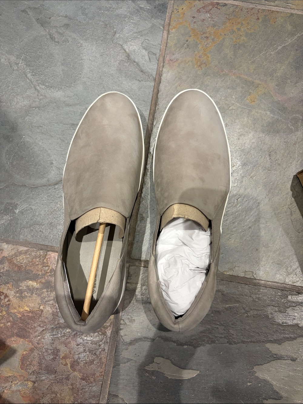 Vince Women's Slip-On Flats in Taupe Suede